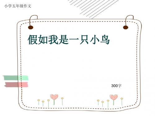 小学五年级作文《假如我是一只小鸟》300字(共7页PPT)