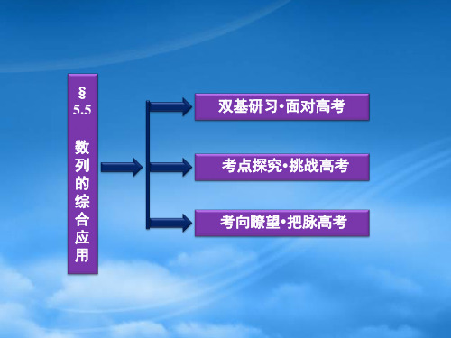 高三数学数列的综合应用复习课件