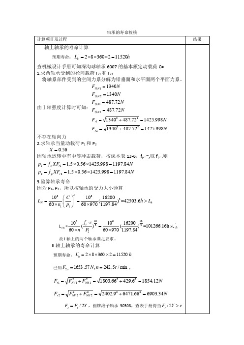 轴承的校核