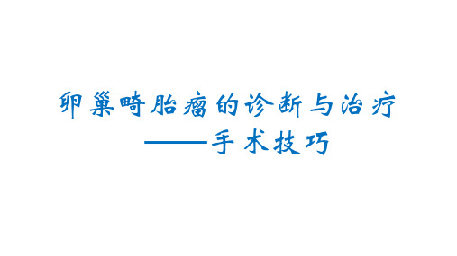 畸胎瘤的诊治及手术技巧