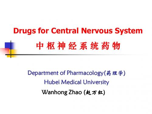 十二章中枢神经系统药理学概论(09下)