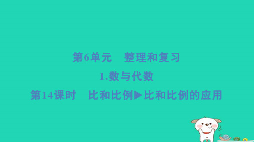 福建省2024六年级数学下册第6单元第14课时比和比例比和比例的应用习题课件新人教版