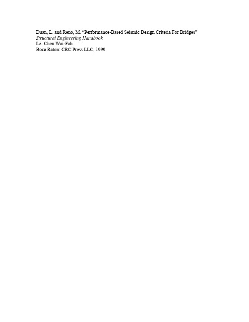 Performance-Based Seismic Design Criteria For Bridges