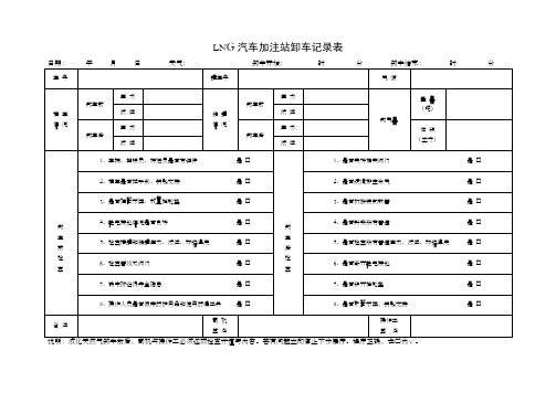 LNG卸车记录表