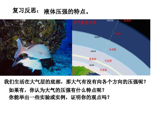 新人教版八年级物理下册9.3大气压强(共23张PPT)