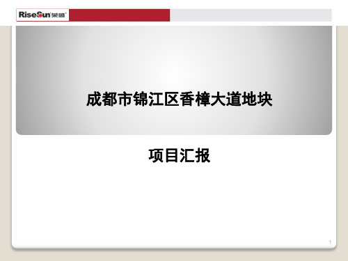 成都市锦江区香樟大道地块项目汇报97P.ppt