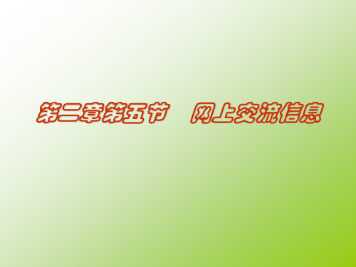 2.5网上交流信息课件