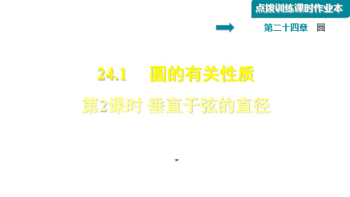 人教版九年级数学上册课件:第24章圆24.1.2垂直于弦的直径(共30张PPT)