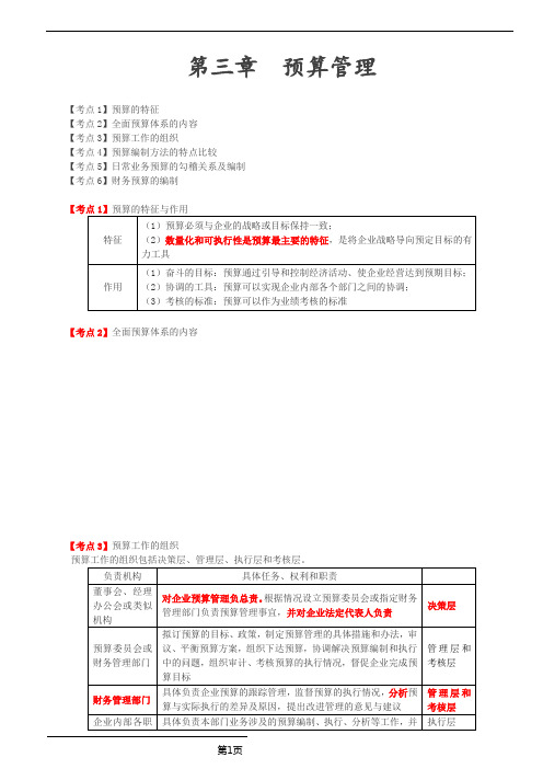 会计职称-中级财务管理-第三章 预算管理(4页)