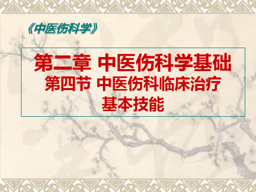 中医伤科临床治疗基本技能PPT课件