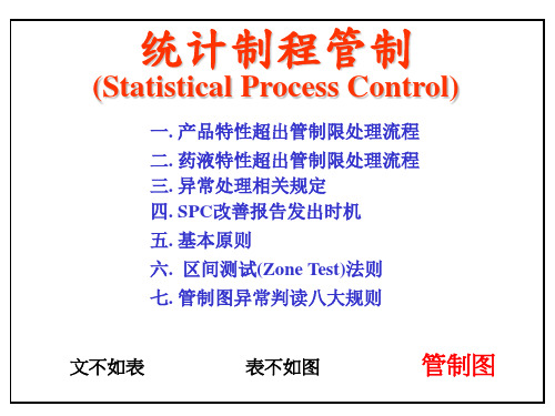 SPC异常判定和改善