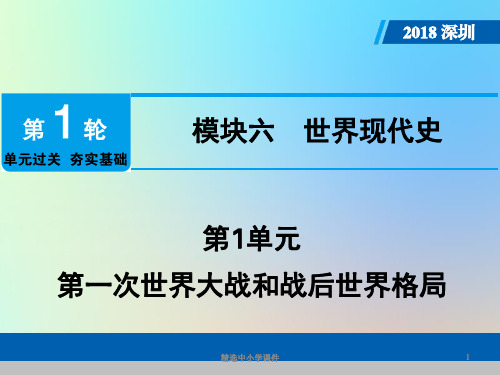 精选-中考历史总复习第1轮单元过关夯实基础模块六世界现代史第1单元第一次世界大战和战后世界格局课件