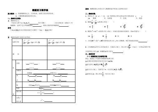 椭圆复习课学案