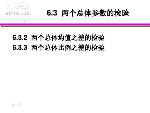 两总体参数的假设检验