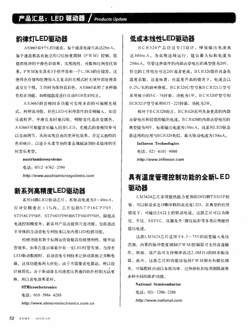 具有温度管理控制功能的全新LED驱动器