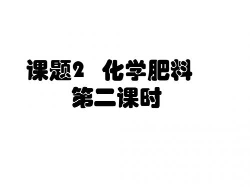 九年级化学下册11.2化学肥料(2)课件(新版)新人教版