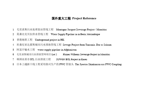 国外工程按案例 中英文