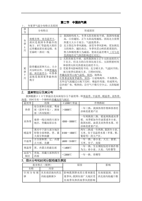 第二节《中国的气候》学案doc