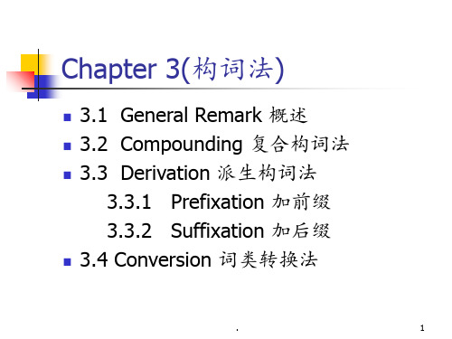 现代英语词汇学概论3-word-formationPPT课件