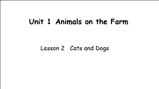 最新冀教版三年级下册英语课件 ： Lesson 2 Cats and dogs 