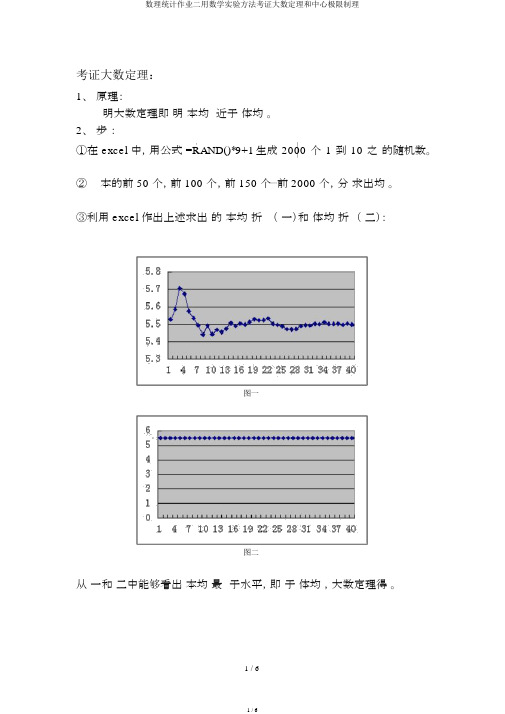 数理统计作业二用数学实验方法验证大数定理和中心极限定理