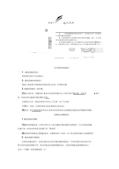 新教科版物理选修3-4同步讲义：波的图像