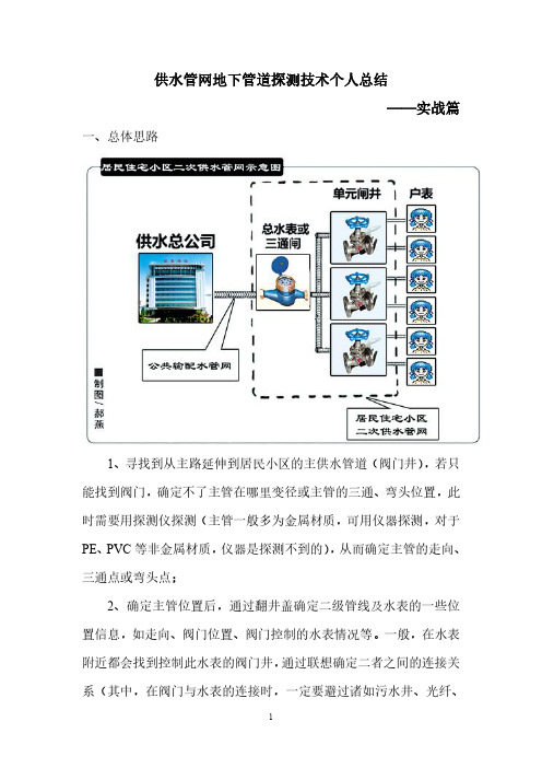 供水管网地下管道探测技术个人总结