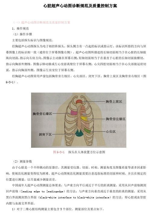 心脏超声心动图诊断规范及质量控制方案