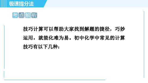 科学版九年级下册化学专题八初中化学计算题解题技巧习题课件