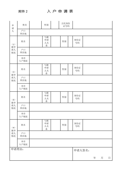 入户申请表(样表).doc