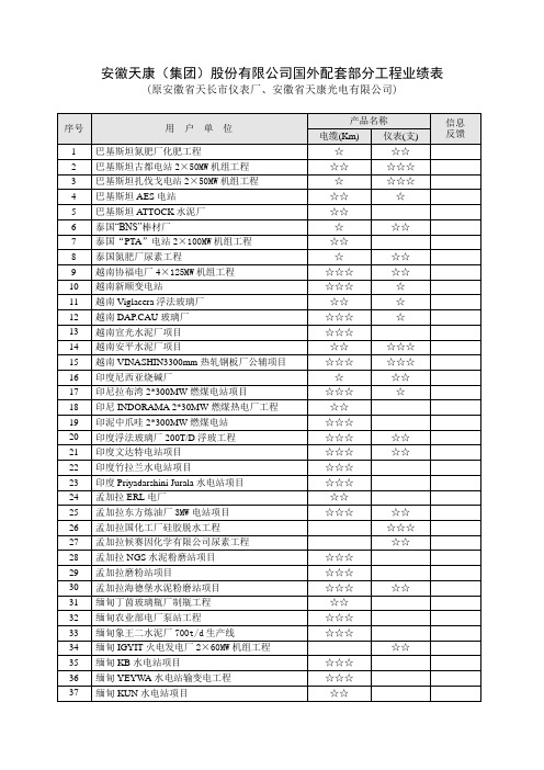 2011版业绩表—安徽天康