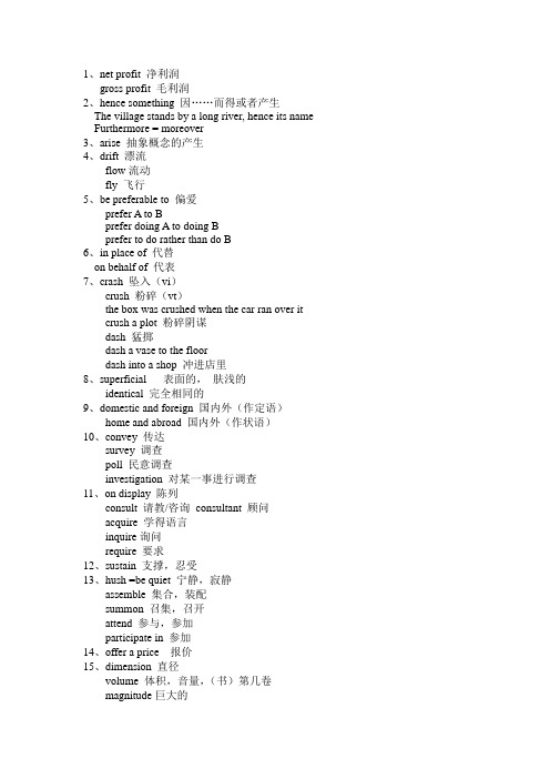 MBA词汇精练100题