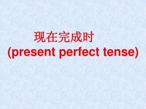 现在完成时(present perfect tense)