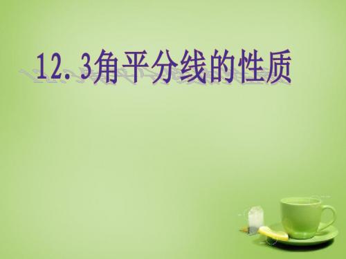 (人教版)八年级数学上册:12.3《角的平分线的性质》ppt课件(1)
