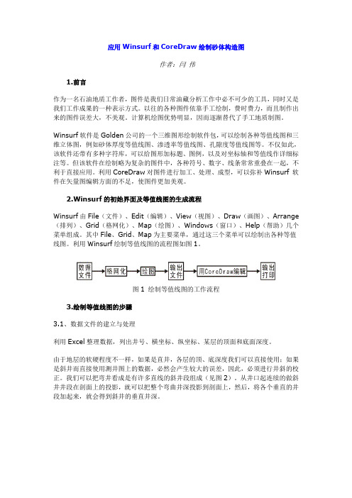 应用Winsurf和CoreDraw绘制砂体构造图.