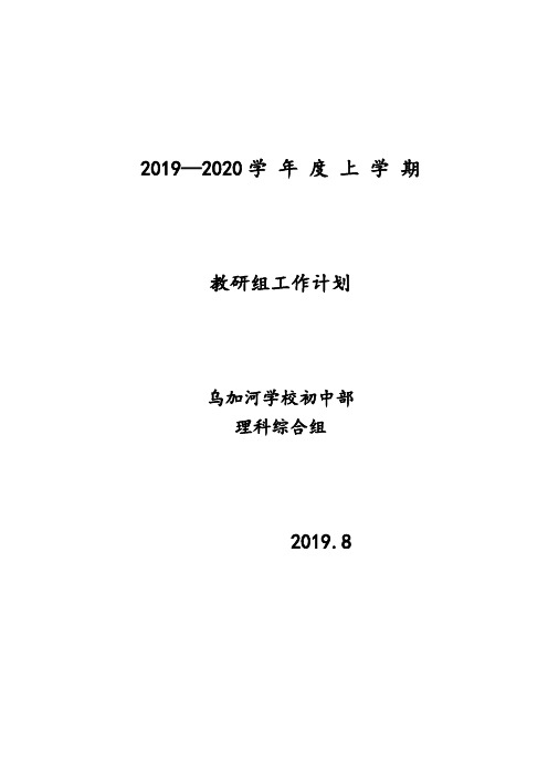 刘瑞梅理科组2019下学期计划