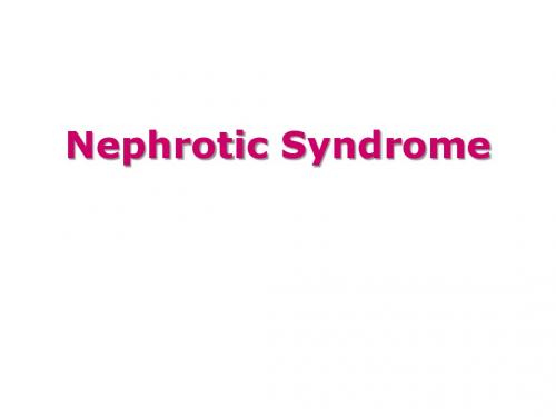 内科学课件23 Nephrotic syndrome