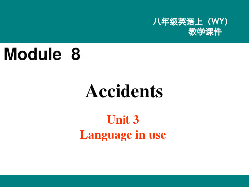 外研版八年级上册英语精品教学课件 Module 8 Unit 3