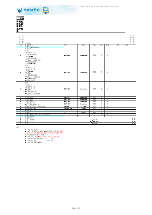 Sensaphone IMS系列 机房环境监控系统 配置、报价清单160308