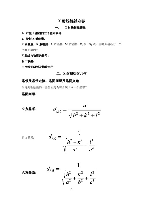 X射线衍射总结