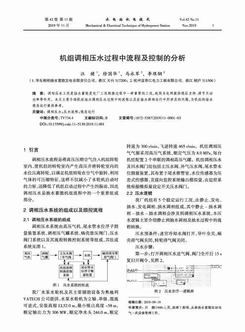 机组调相压水过程中流程及控制的分析