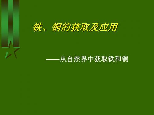 化学课件《从自然界中获取铁和铜》优秀ppt10 苏教版