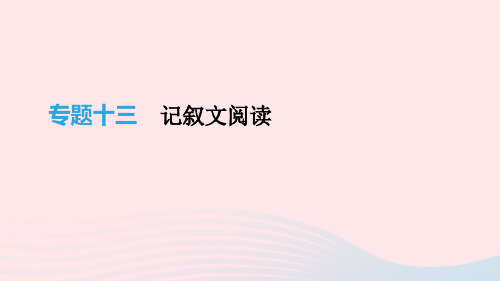 云南省2019年中考语文总复习第三部分现代文阅读专题13记叙文阅读课件