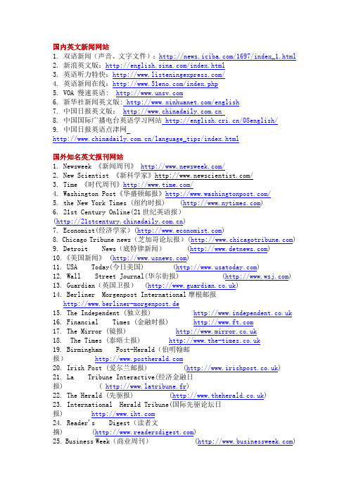 国内英文新闻网站