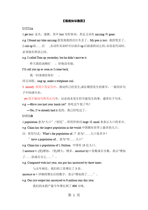 2021仁爱英语9年级上册Unit1Topic2学科讲义(有答案)