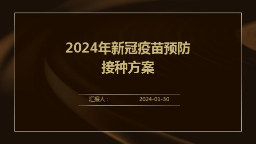 2024年新冠疫苗预防接种方案