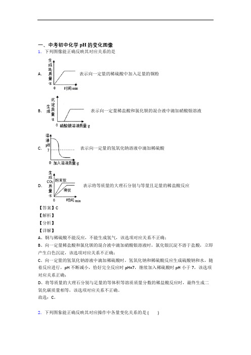 备战中考化学知识点过关培优易错试卷训练∶pH的变化图像及详细答案