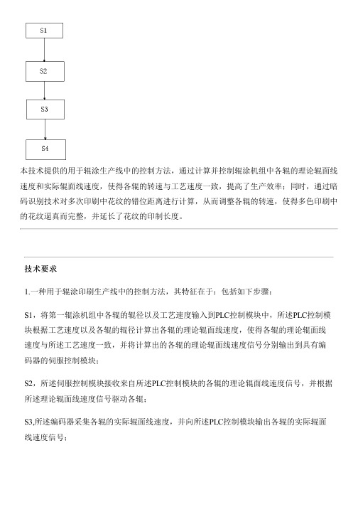 用于辊涂印刷生产线的控制方法和控制系统与设计方案