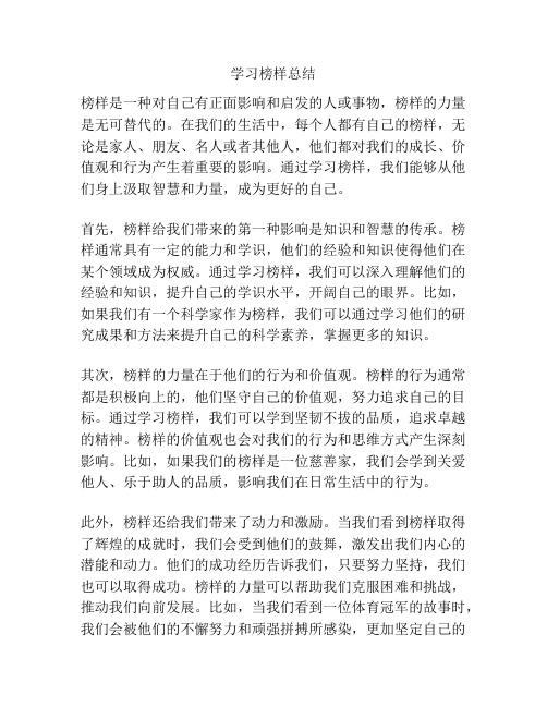 学习榜样总结