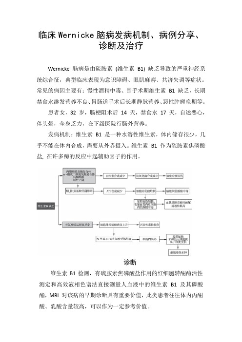 胃肠道术后出现意识障碍精神症状Wernicke脑病发病机制、病例分享、诊断及治疗